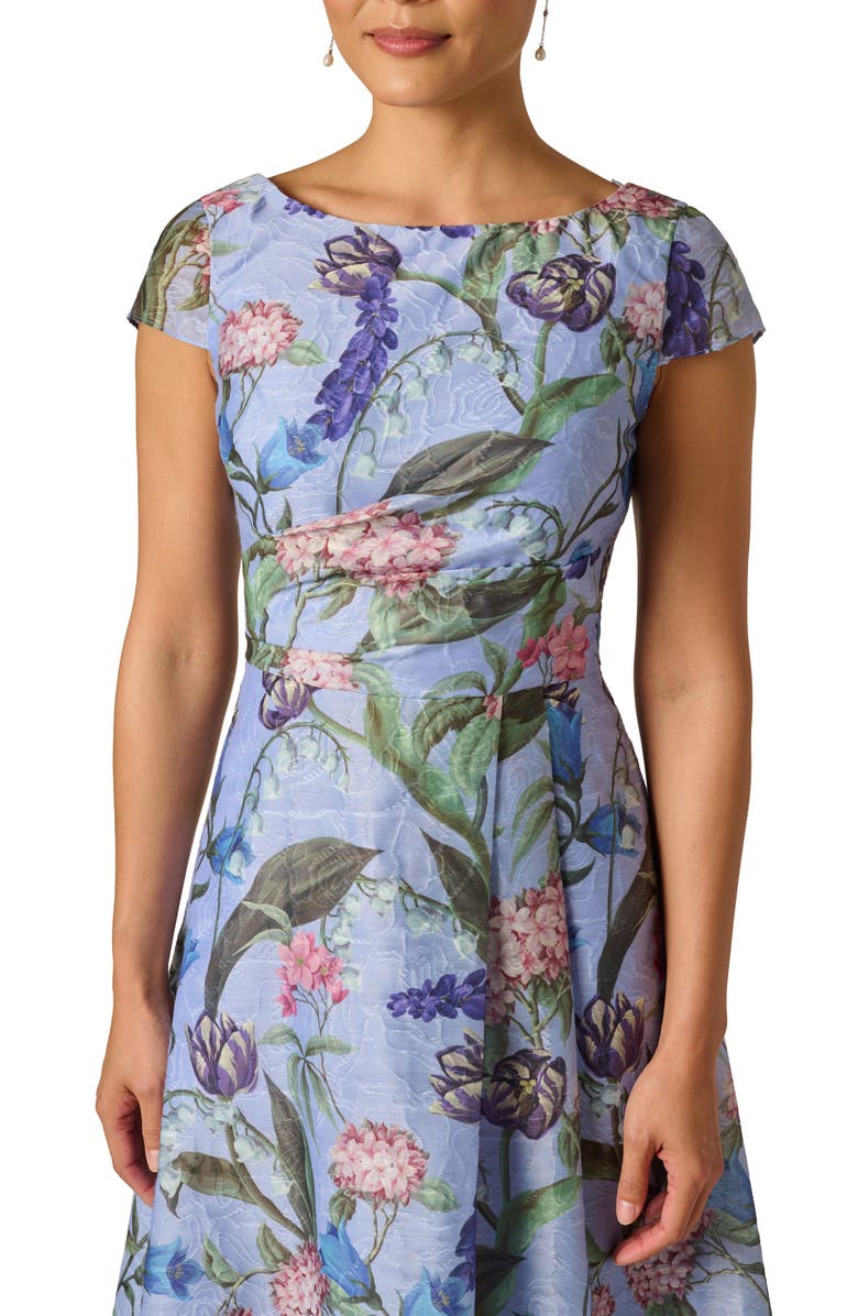 Adrianna Papell Floral Jacquard Cocktail Dress, Alternate, color, 