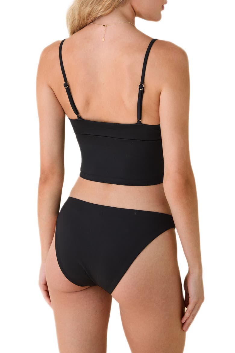 Lanikai Crop Tankini Top, Alternate, color, BLACK