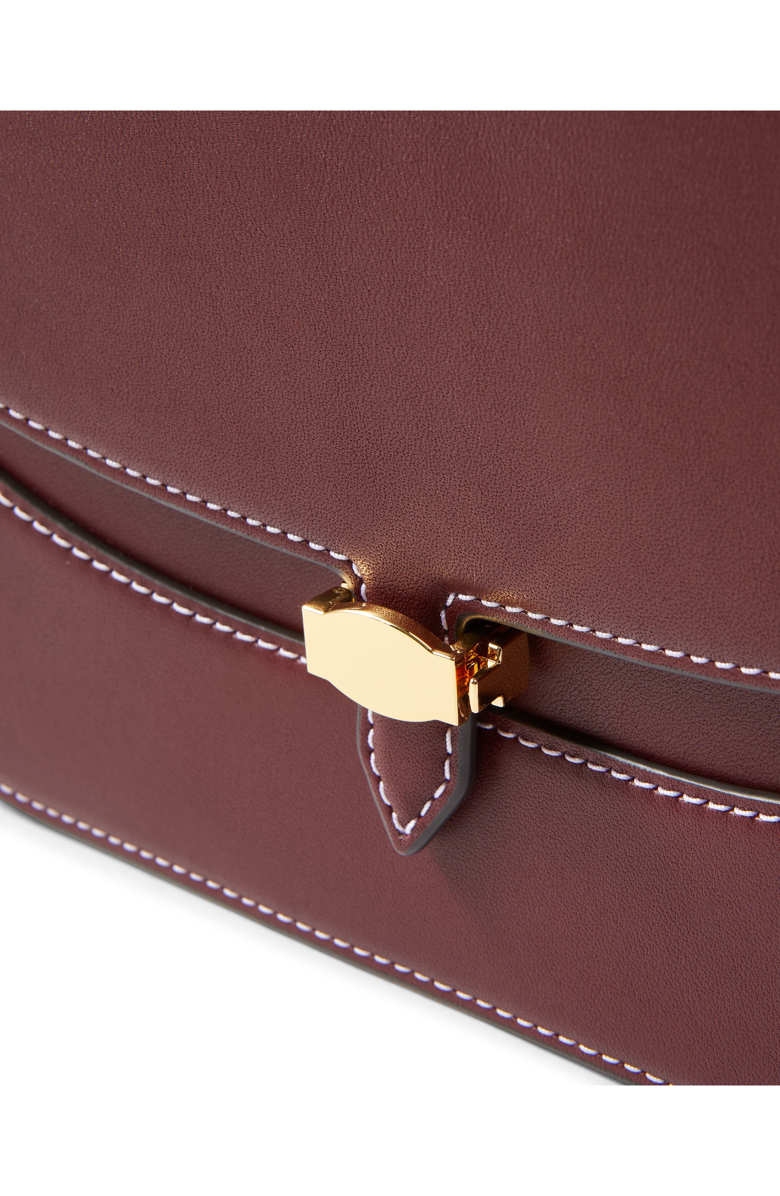 Dash Leather Saddle Bag, Alternate, color, BURGUNDY