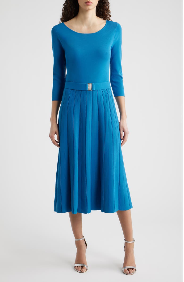 Elie Tahari The Sumner Sweater Dress, Main, color, Blue Palace