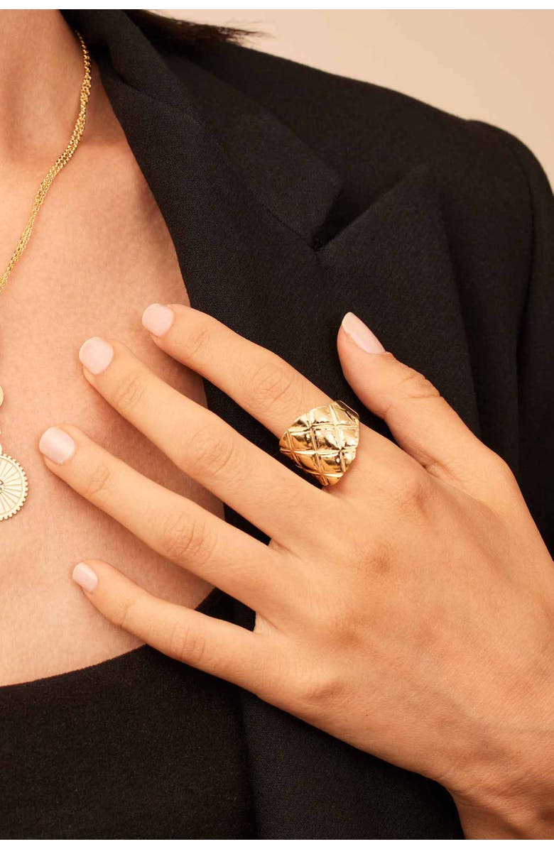 Oradina 14K Gold Diamondback Ring, Alternate, color, Yellow Gold