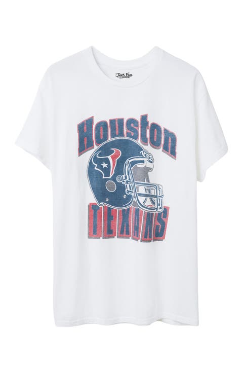 Houston Texans Throwback Helmet Cotton Graphic T-Shirt