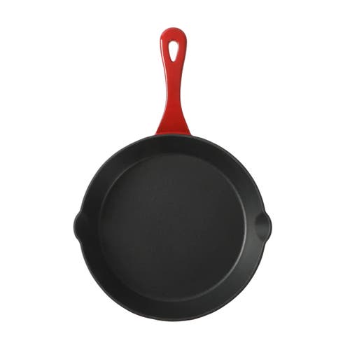 Crock-pot Artisan 8 Inch Enameled Cast Iron Round Skillet In Gradient Red In Red