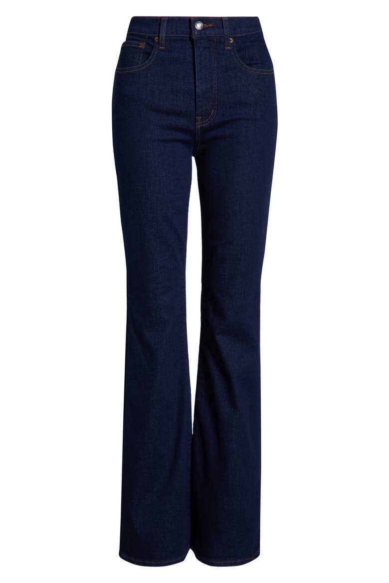 The Stretch High Waist Flare Jeans, Alternate, color, RINSE WASH