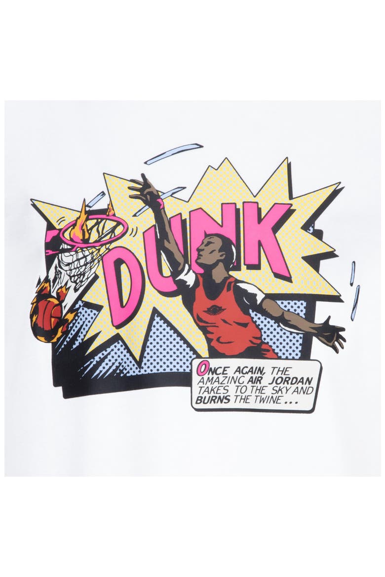Kids' Jordan Comic Dunk Graphic T-Shirt, Alternate, color, WHITE