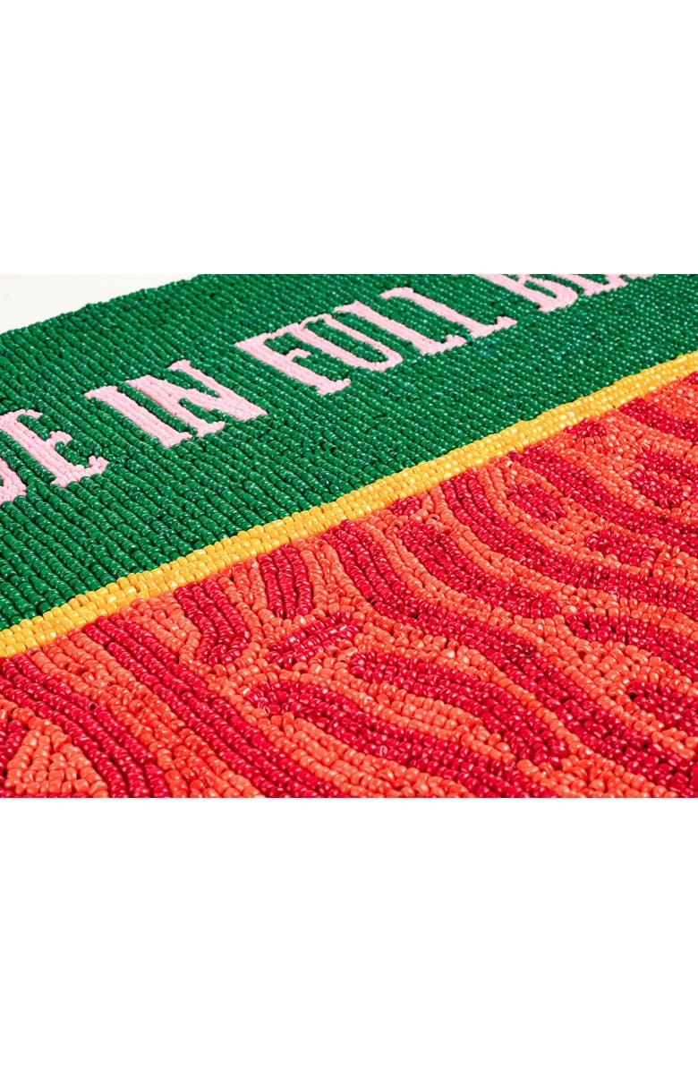 Zsa Zsa Zsu Dadri Beadded Placemat Bloom 12X16 In, Alternate, color, Green-Red