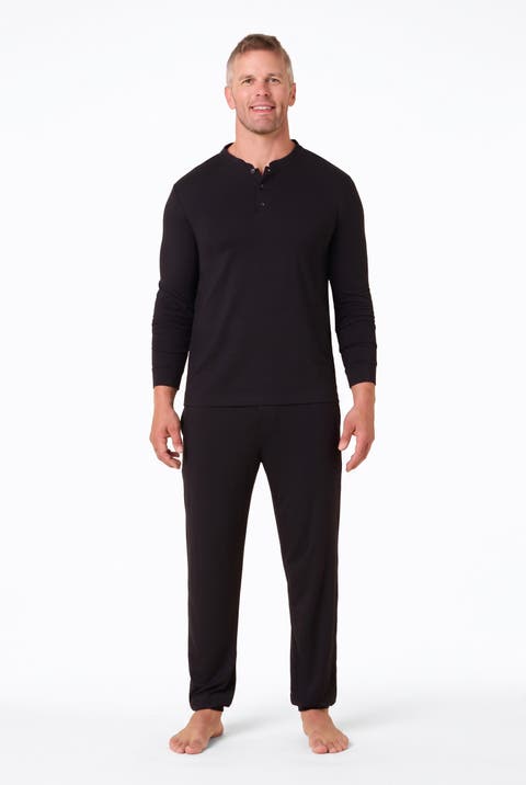 Classic Pima Knit Henley Pajama Set