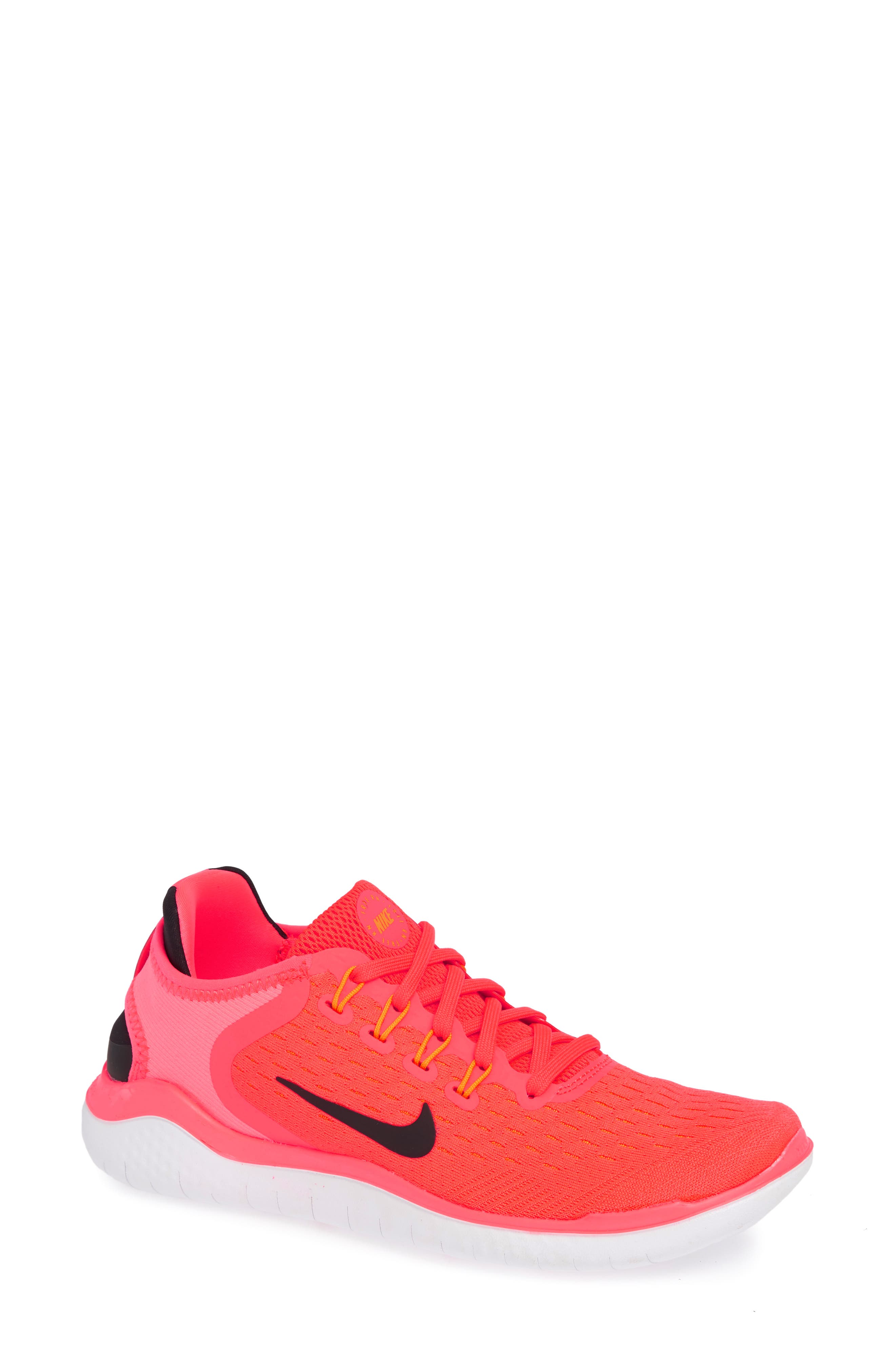 Free RN 2018 Running Shoe, Main, color, CRIMSON/ BLACK-ORANGE -WHITE