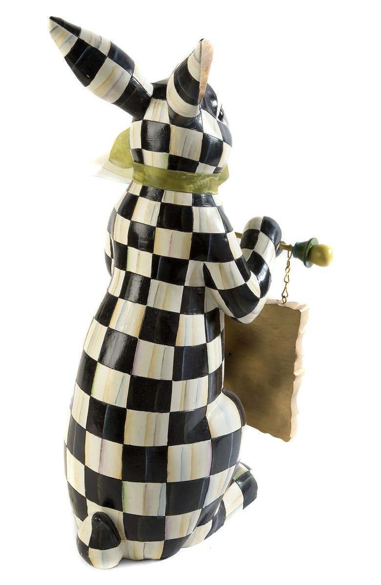 MACKENZIE CHILDS Courtly Check Menu Rabbit, Alternate, color, Black/ White