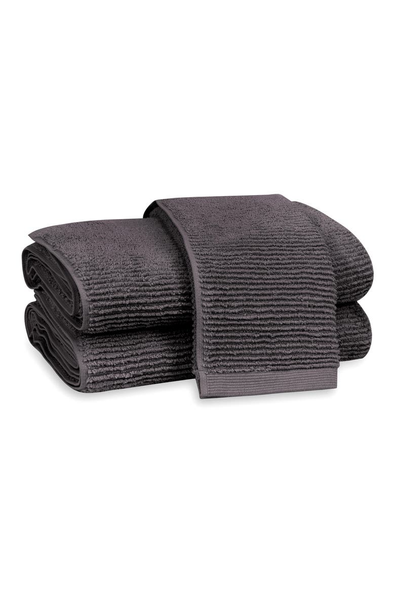 Aman Rib Cotton Washcloth, Main, color, ANTHRACITE