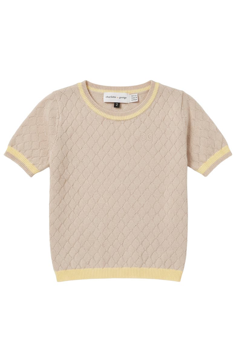 Charlotte & George Contrast Rib Knit Sweater, Main, color, Dark Almond