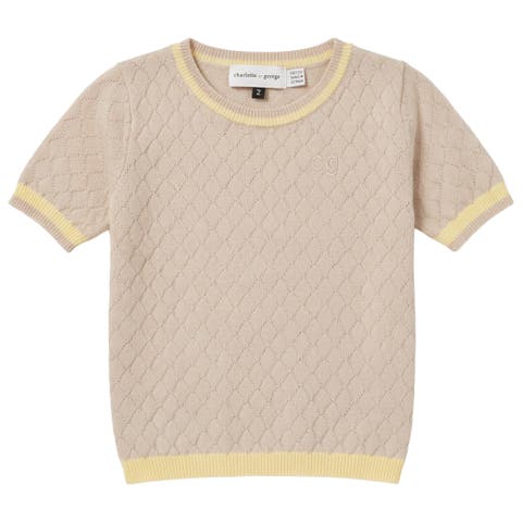 Contrast Rib Knit Sweater (Toddler, Little Kid & Big Kid)