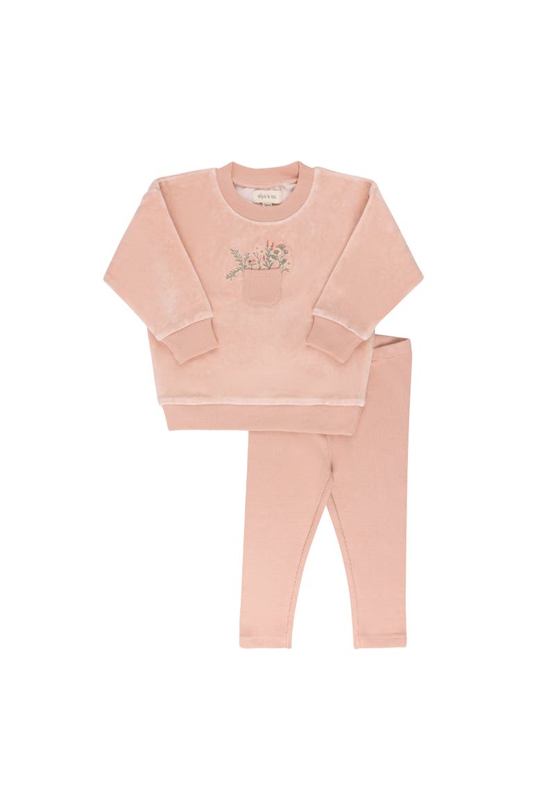 Velour Pocket Full of Flowers Collection - Lounge Set, Main, color, Pink