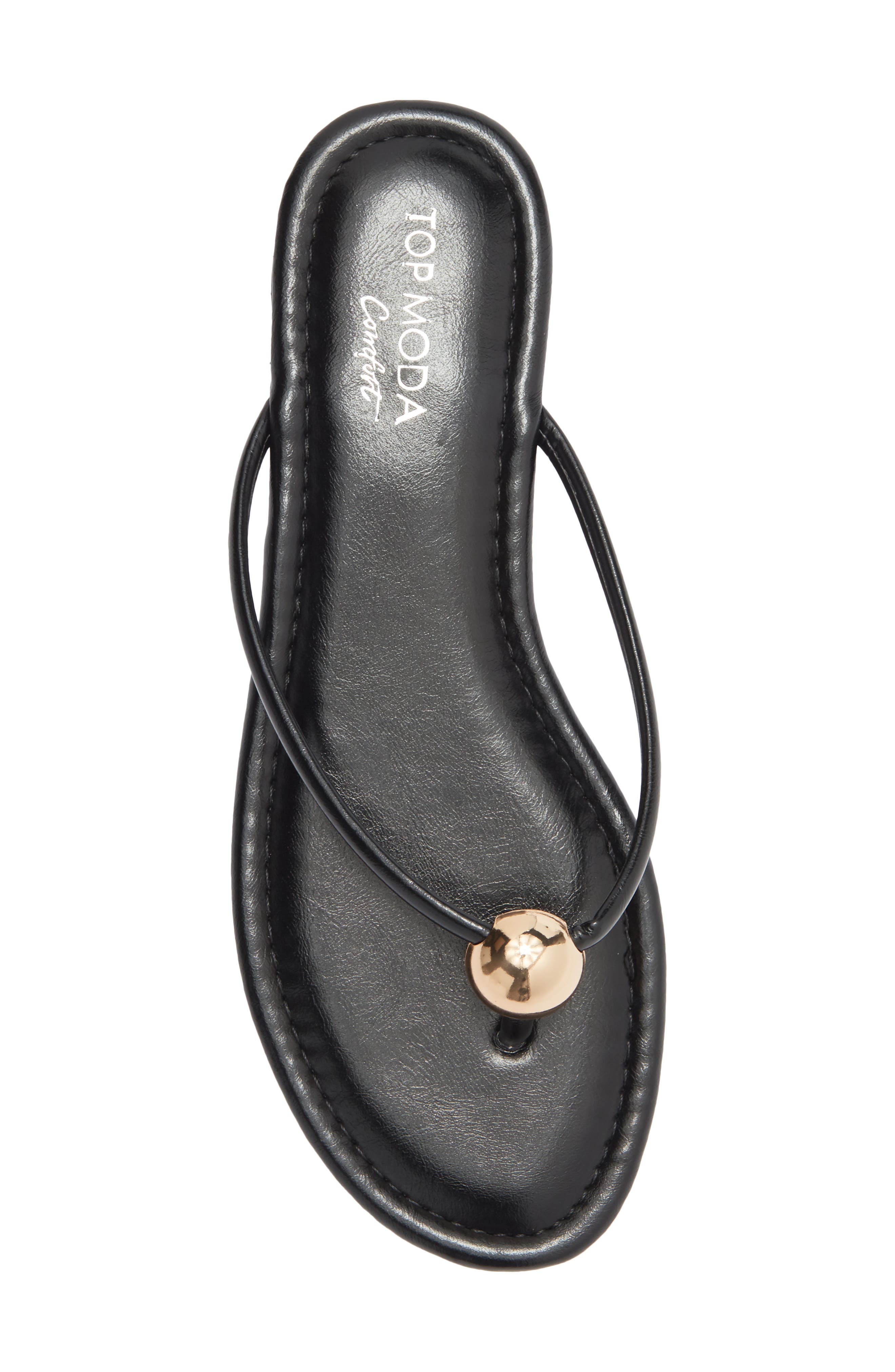 TOP MODA Sweden Flip Flop, Alternate, color, Black
