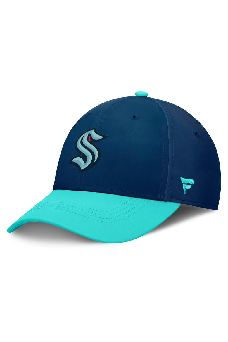 Men's Fanatics Deep Sea Blue/Light Blue Seattle Kraken Authentic Pro Rink Flex Hat, Alternate, color, Navy