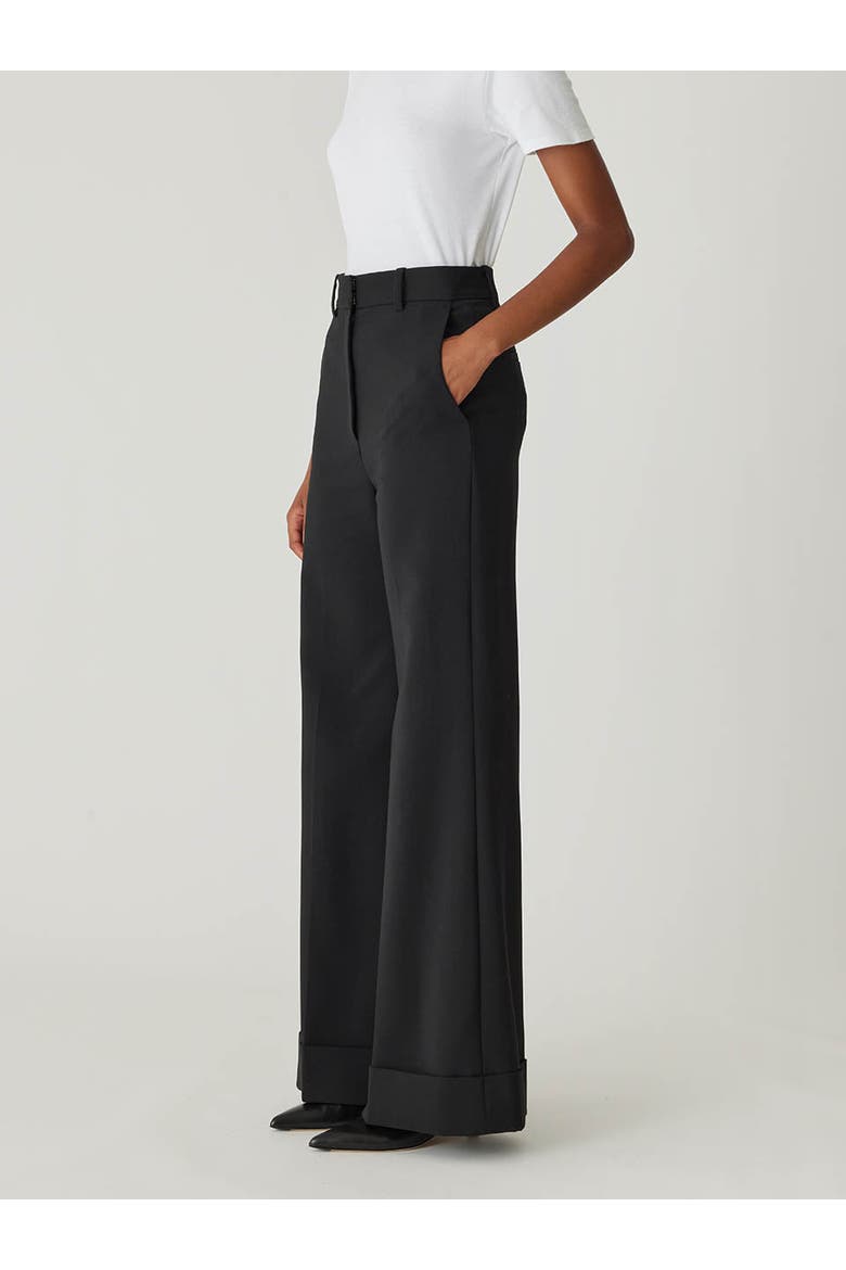 Refined Suiting Wide Leg Trouser, Alternate, color, BLACK