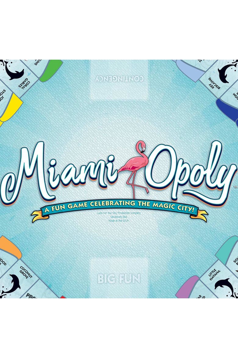 Miami Opoly Board Game, Alternate, color, Multicolored