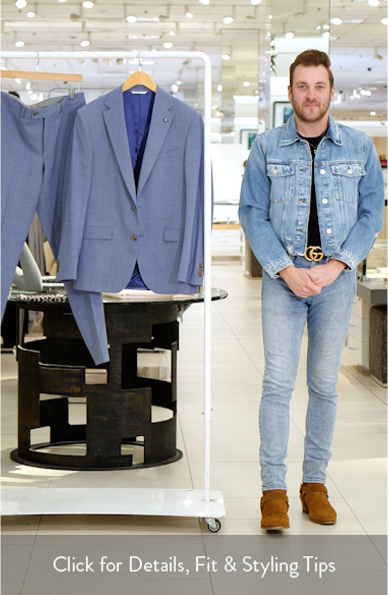 Esprit Blue Mixy Check Stretch Wool Suit, sales video thumbnail