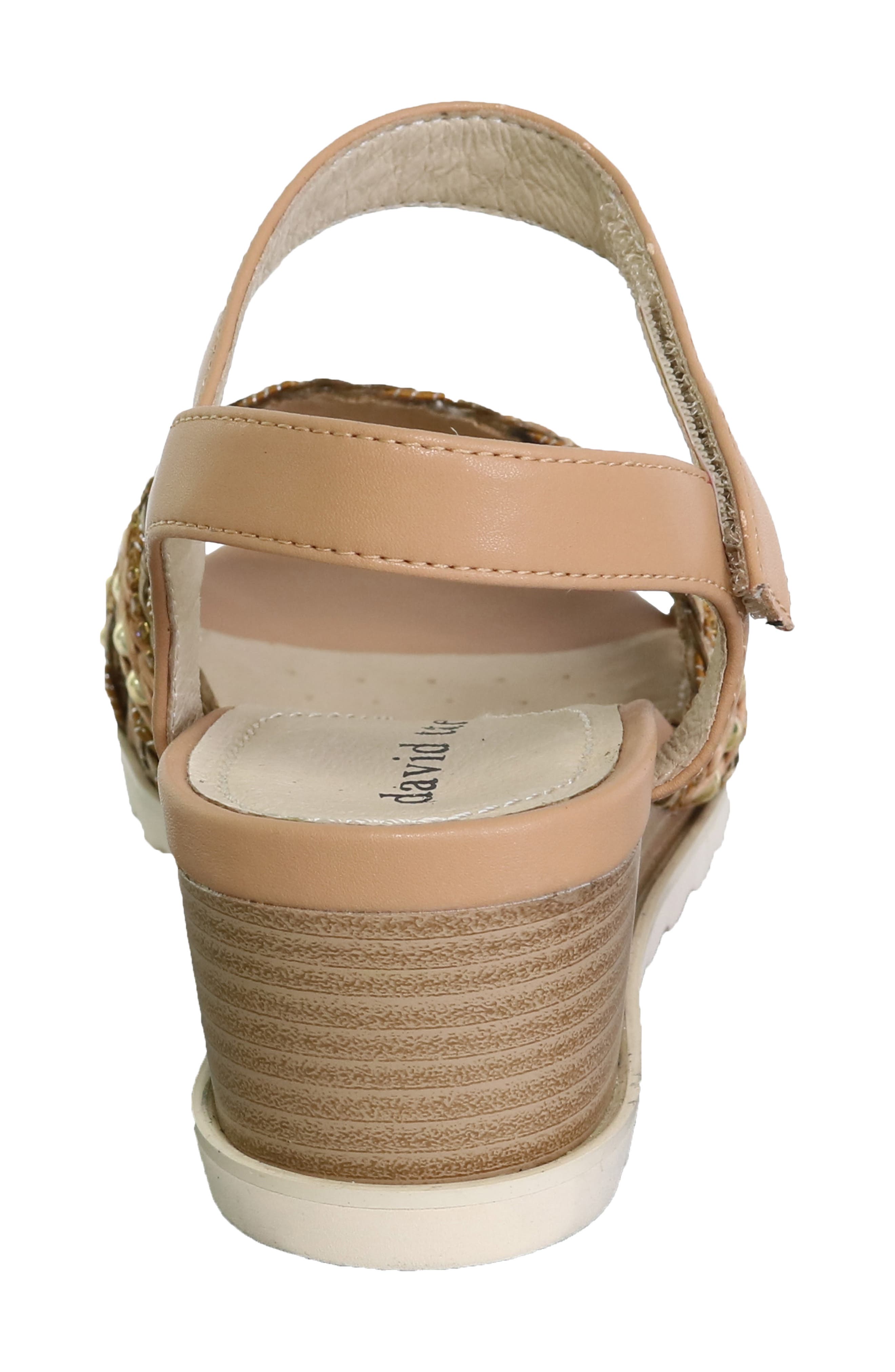 Kind Ankle Strap Platform Wedge Sandal, Alternate, color, TAN