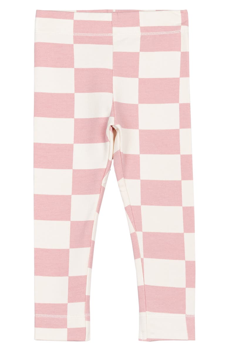 MILES THE LABEL Kids' Checkerboard Organic Cotton Leggings, Main, color,