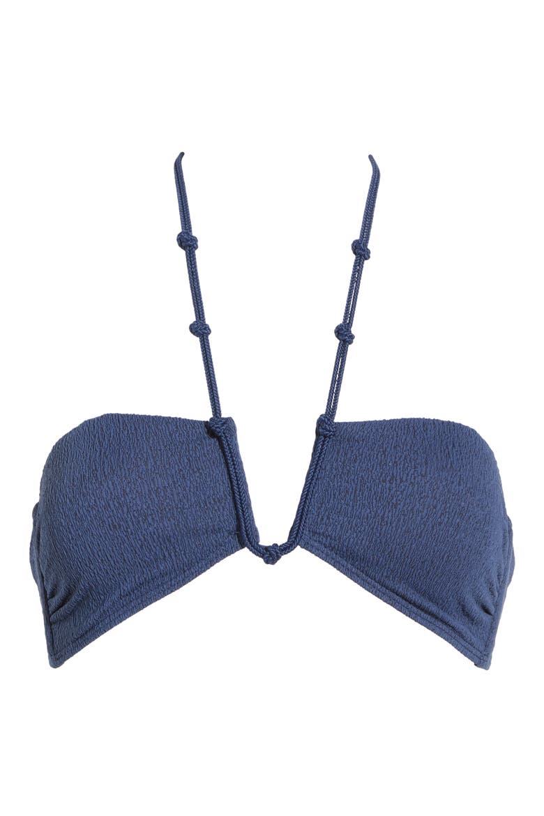 Firenze Clea Carol Halter Bikini Top, Alternate, color, BLUE