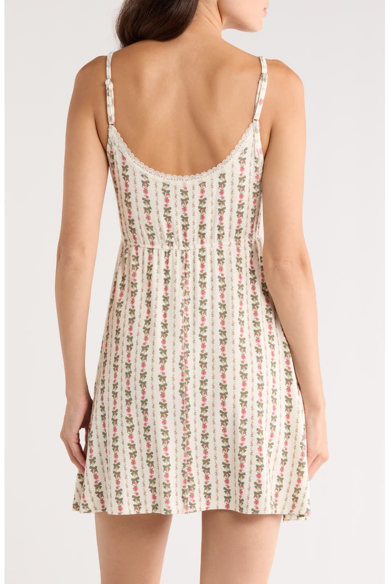 Print Babydoll Chemise, Alternate, color, HEIRLOOM ROSE