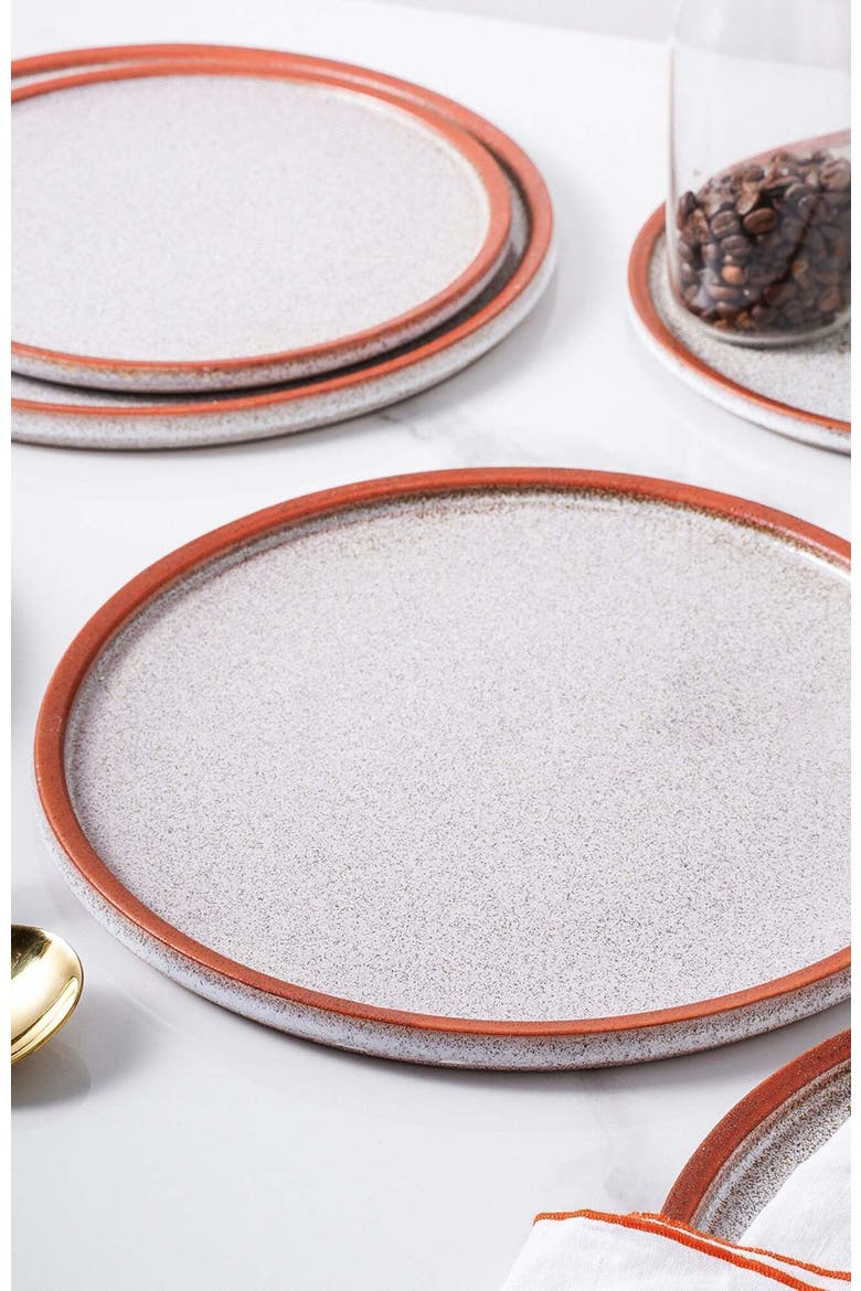Vince Stoneware 4-Piece  Dinner Plate Set, Alternate, color, Red