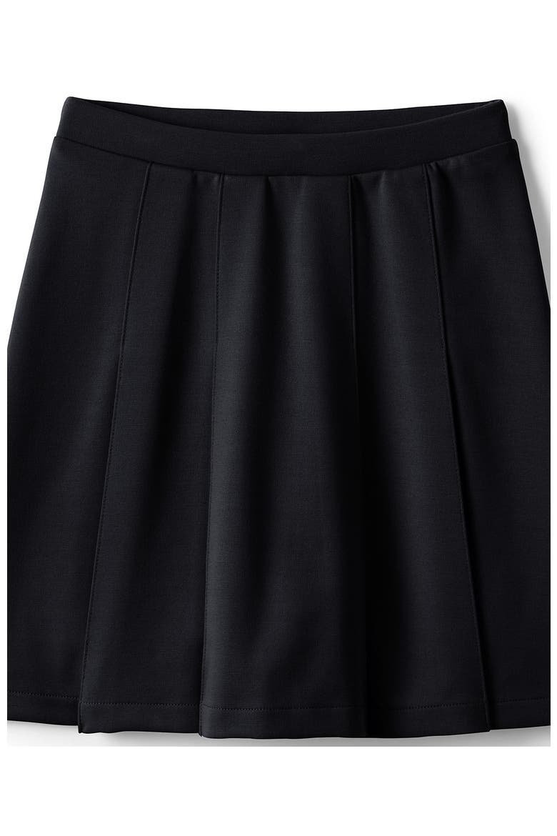 School Uniform Girls Ponte Pleat Skirt, Alternate, color, Black