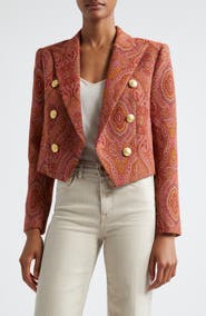 L'AGENCE Lila Paisley Boxy Blazer