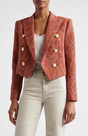 L'AGENCE Lila Paisley Boxy Blazer