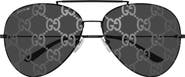 Gucci 65mm Oversize Pilot Sunglasses