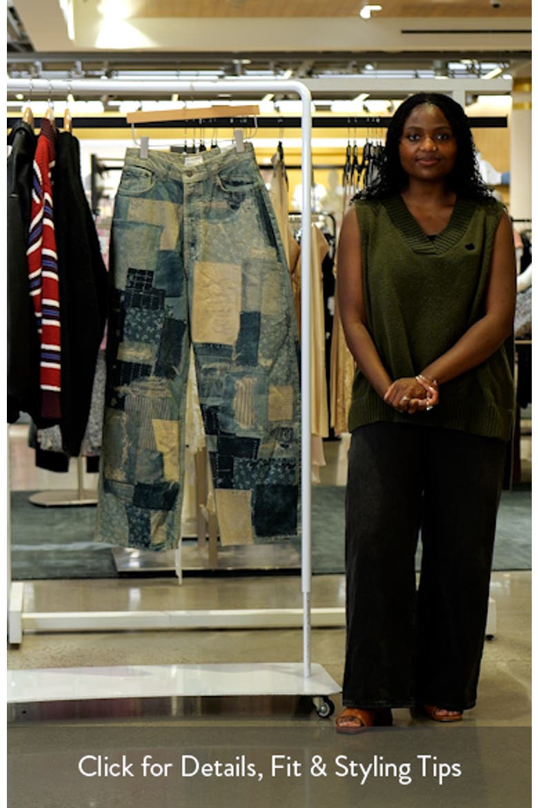 Illusions Patchwork Barrel Leg Jeans video