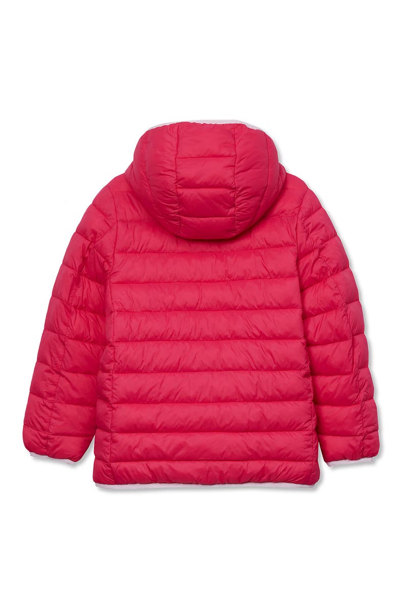 Lands' End Girls Water Resistant Reversible Hooded Jacket, Alternate, color, Raspberry Sorbet/Pink