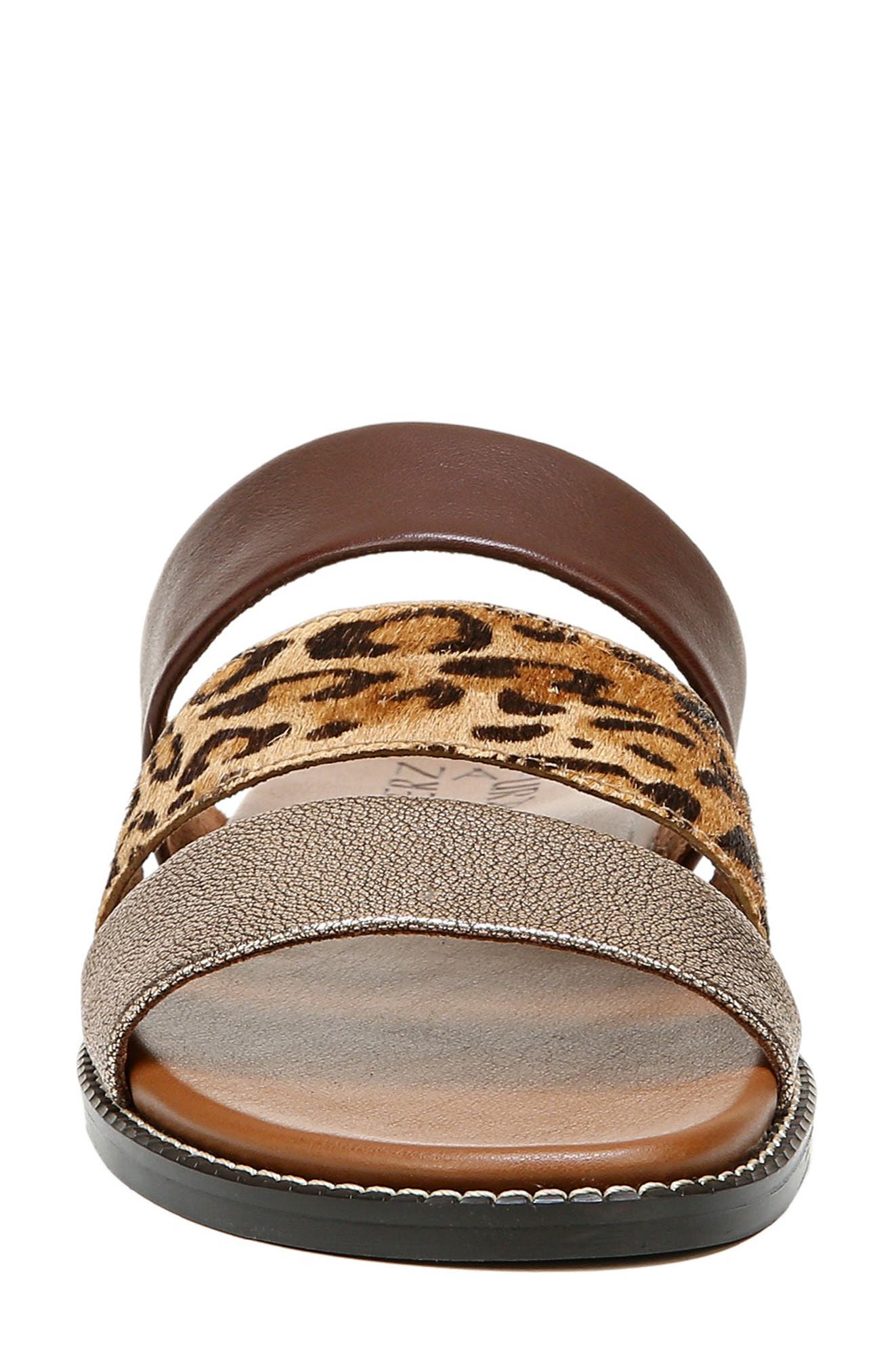 Kellie Slide Sandal, Alternate, color, BROWN LEOPARD LEATHER