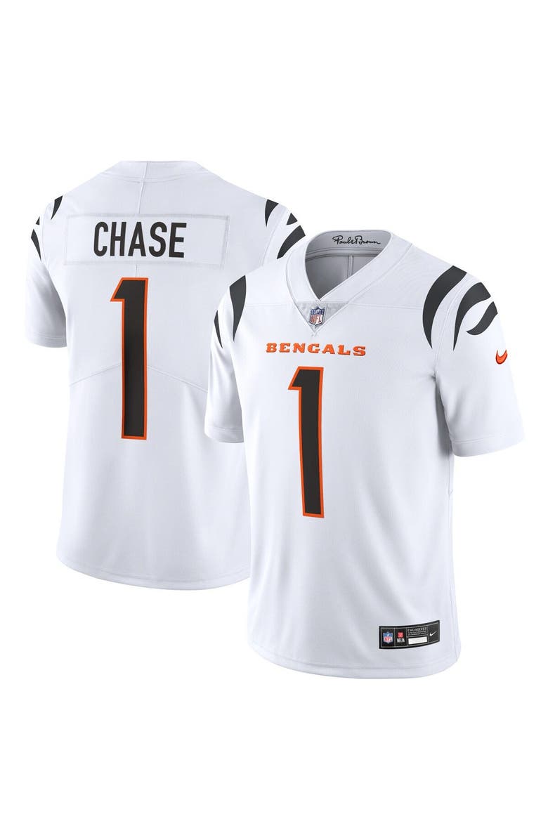 Nike Men's Nike Ja'Marr Chase White Cincinnati Bengals  Vapor Untouchable Limited Jersey, Alternate, color, 