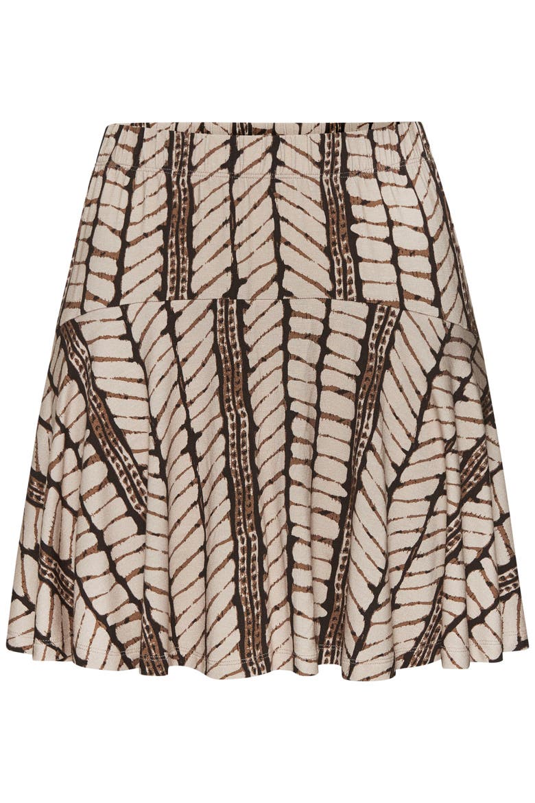 Flared Skort, Alternate, color, Beige & Brown