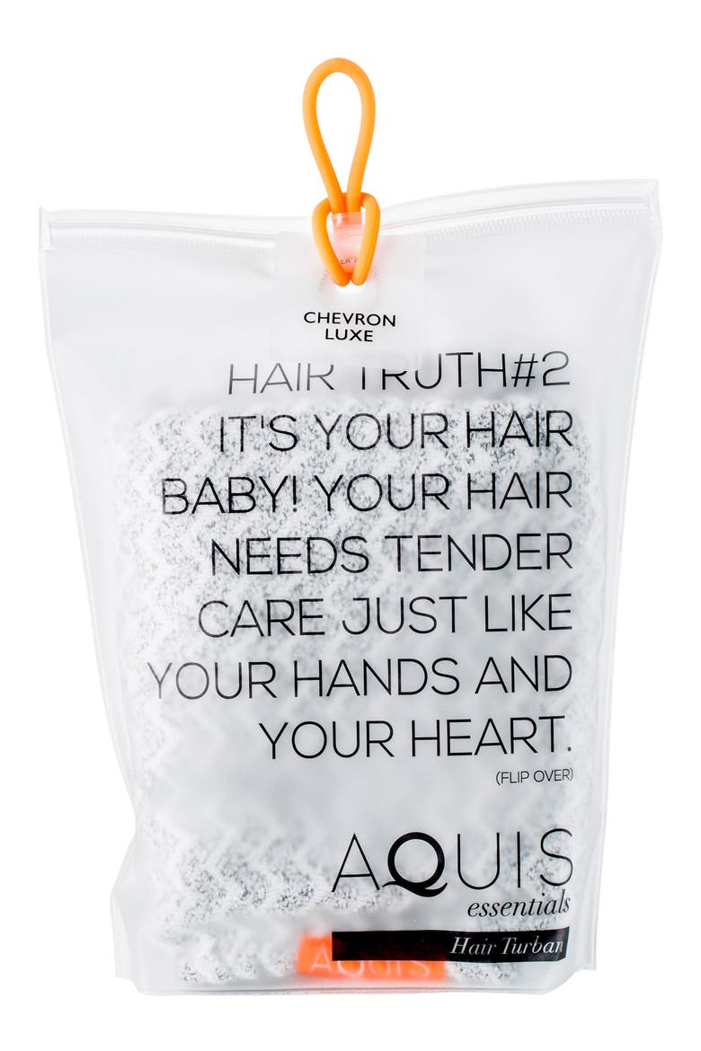 Rapid Dry Lisse Hair Wrap Towel, Alternate, color, CHEVRON