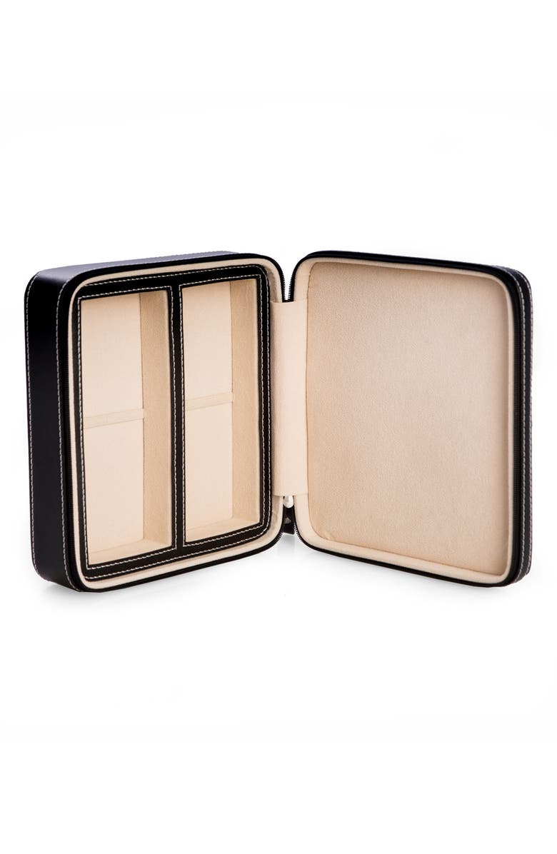 Bey-Berk Leather Glasses Case, Alternate, color, Black