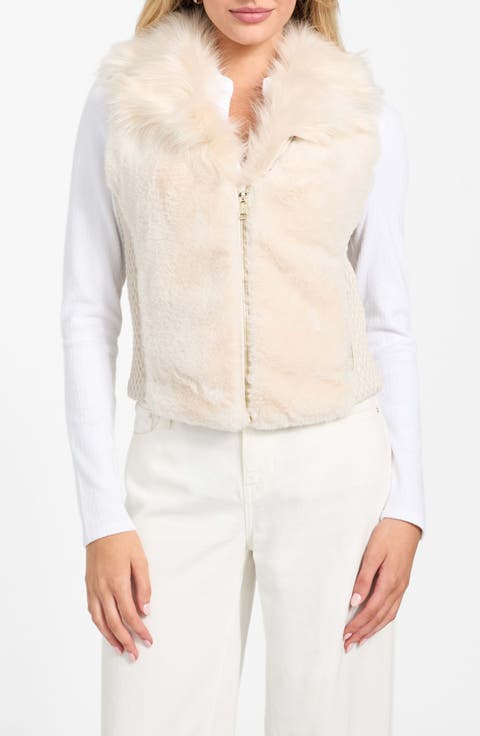Amari Mixed Media Faux Fur Vest