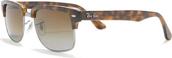 52mm Polarized Square Clubmaster Sunglasses