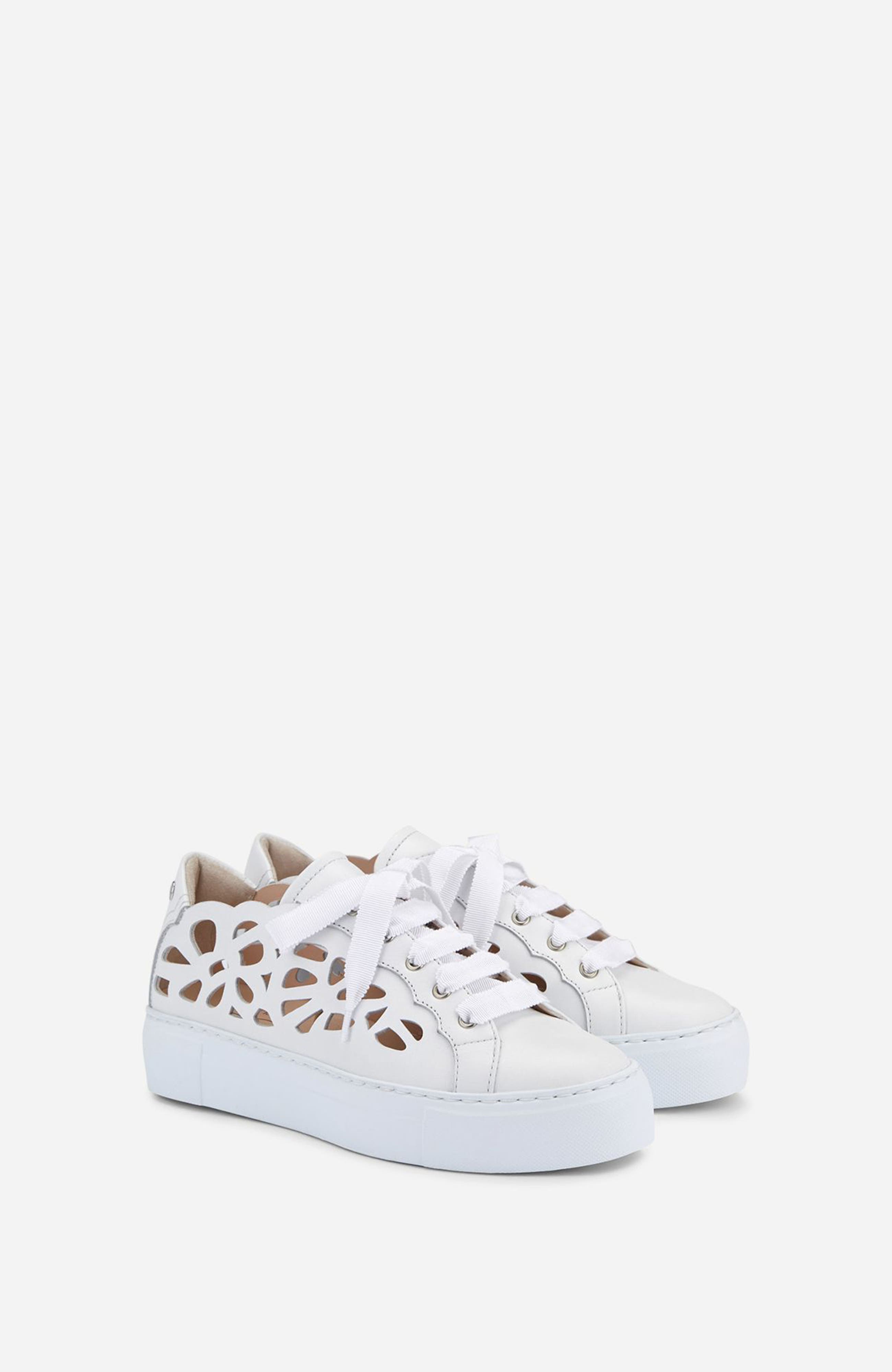 AGL Mandi Laser-cut Sneaker, Alternate, color, White