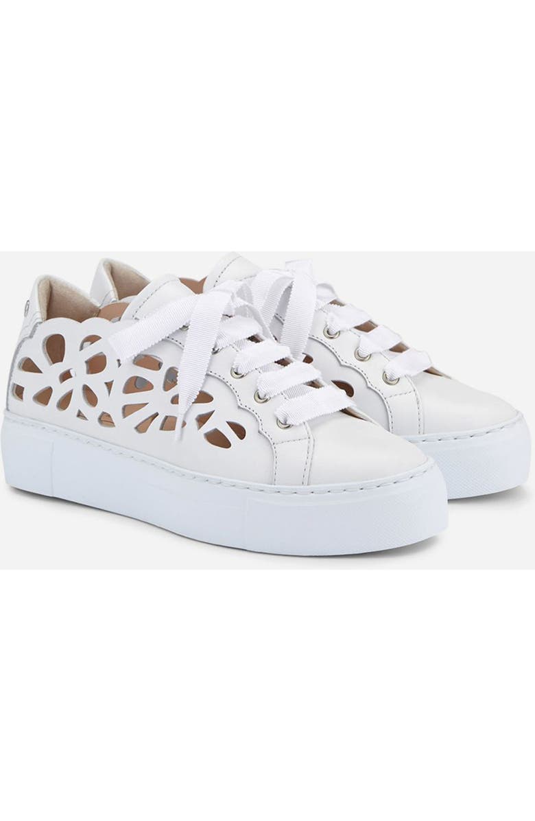 AGL Mandi Laser-cut Sneaker, Alternate, color, White