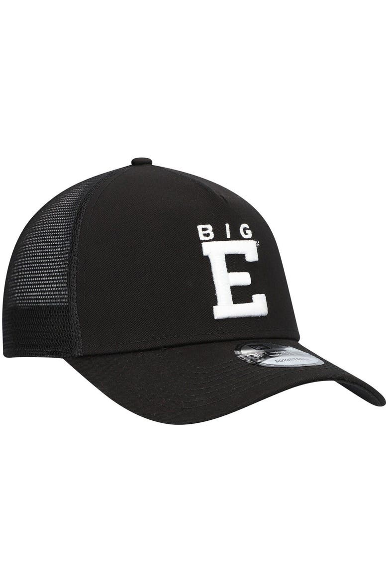 Men's New Era Black Dale Earnhardt Big E Legends 9FORTY A-Frame Trucker Snapback Hat, Alternate, color, Black