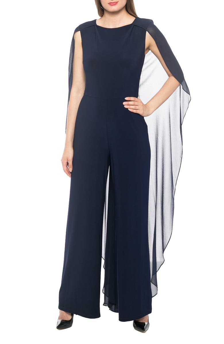 Marina Chiffon Overlay Jumpsuit, Main, color, 