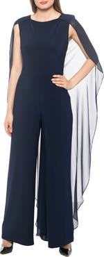 Marina Chiffon Overlay Jumpsuit