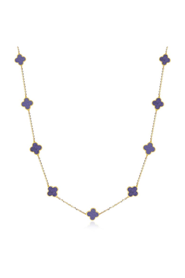 Mini Amethyst Clover Necklace, Main, color, Amethyst