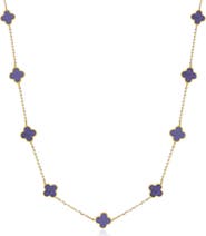 The Lovery Fine Jewelry Mini Amethyst Clover Necklace