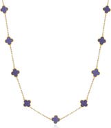 The Lovery Fine Jewelry Mini Amethyst Clover Necklace