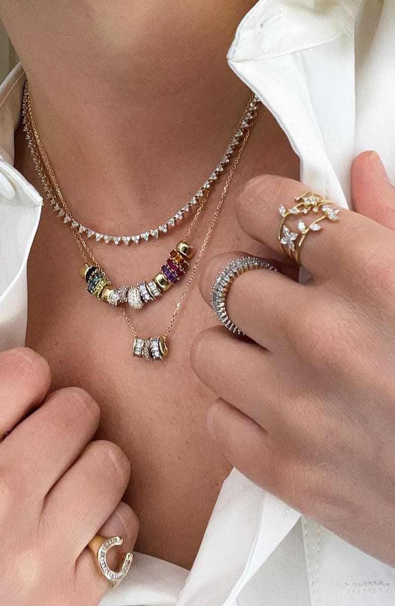 Adina Reyter Bead Party Diamond Rager Necklace, Alternate, color,