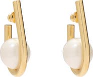 Lady Grey Chaise Freshwater Pearl Drop Earrings